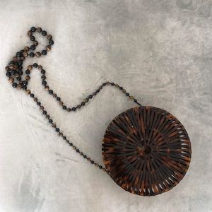 Cult Gaia Luna Acrylic Tortoise Shoulder Bag